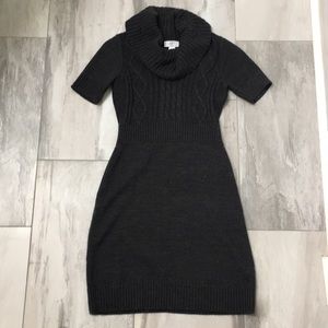 Women’s Loft petite dark grey sweater dress